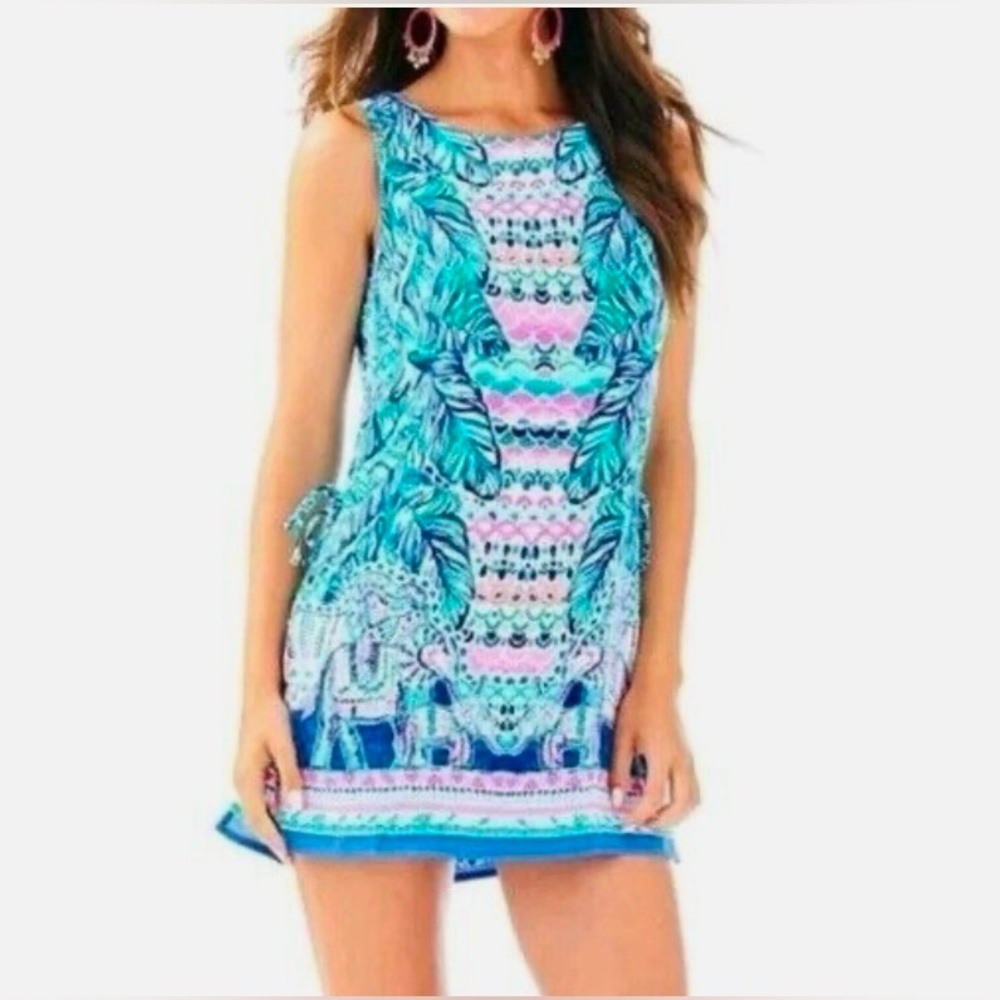 Lilly Pulitzer Donna Romper Feel The Beat Engineered In Blue Pink White Sz xxs